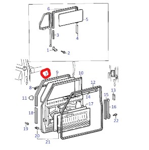 Oven lasin tiiviste, Landcruiser Series 40 1