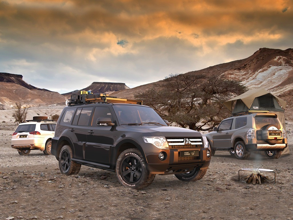 Mitsubishi Pajero LWB (1991-1999) Slimline II kattotelinesarja / Tall - Front Runner 7