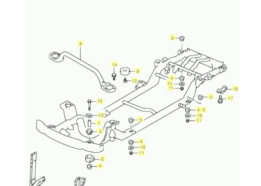 [7151165D00] Cushion Body Mounting No 1