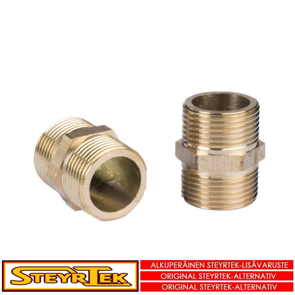 SteyrTek Jatkonippa 3/4" uros kierteestä 3/4" urokseen