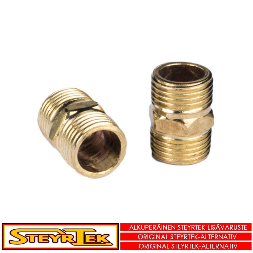 SteyrTek Jatkonippa 1/2" uros kierteestä 1/2" urokseen