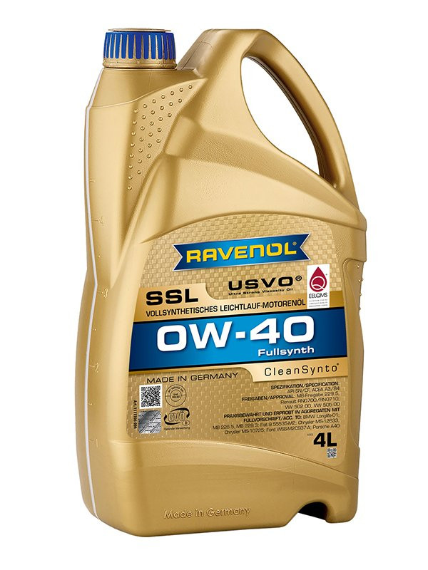 Ravenol SSL SAE 0W40, täyssynteettinen moottoriöljy, 4 l