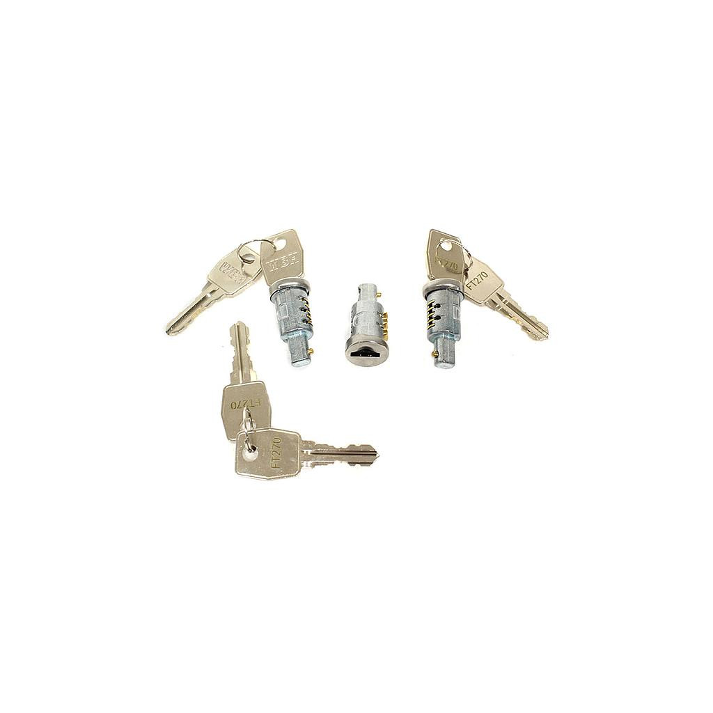 Lukon sylinteri ja avaimet 3kpl. Defender 87-02