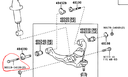 Lower control arm inner front bolt ORG