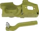 Spring and shock mounting plate front left